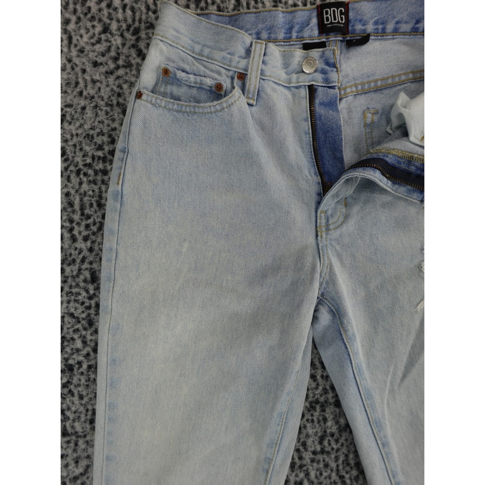 BDG Bootcut Distressed High Rise Straight Leg Jeans Light Wash 27x30‎ - Picture 2 of 12
